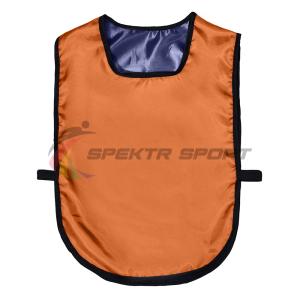 Купить Манишка футбольная двусторонняя универсальная Spektr Sport оранжево-синяя в Геленджике 