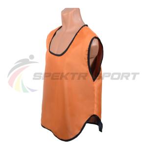 Купить Манишка футбольная односторонняя Spektr Sport оранжевая, р.36-40 в Геленджике 