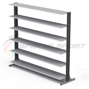 Купить Стеллаж для горных и беговых ботинок (24\40 пар) односторонний мобильный в Геленджике 